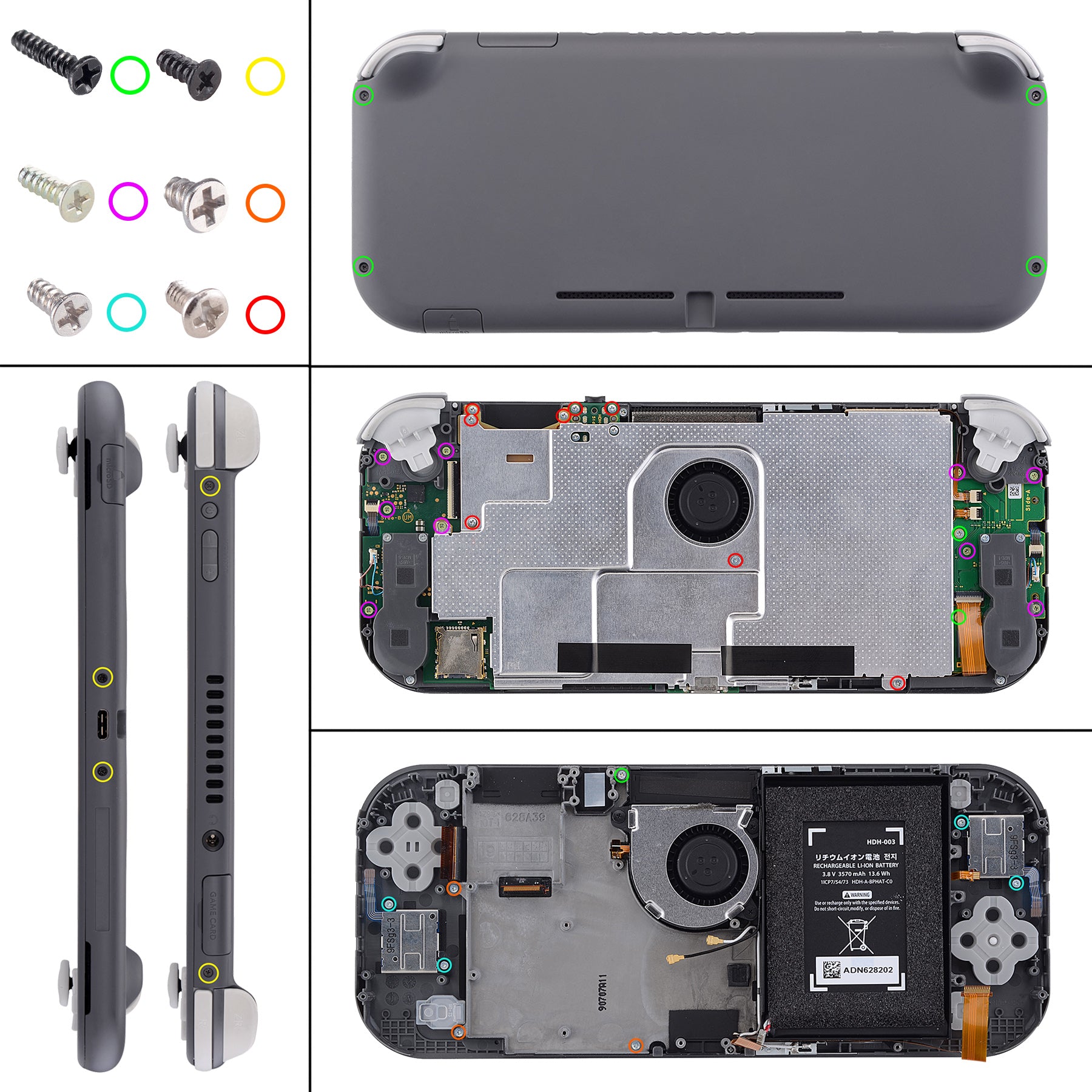 eXtremeRate Heaven Blue DIY Replacement Shell for Nintendo Switch Lite - Custom Controller Housing with Screen Protector | Upgrade Your NSL Handheld Gaming Experience | Perfect for Travel, Gaming Sessions & Personalized Style