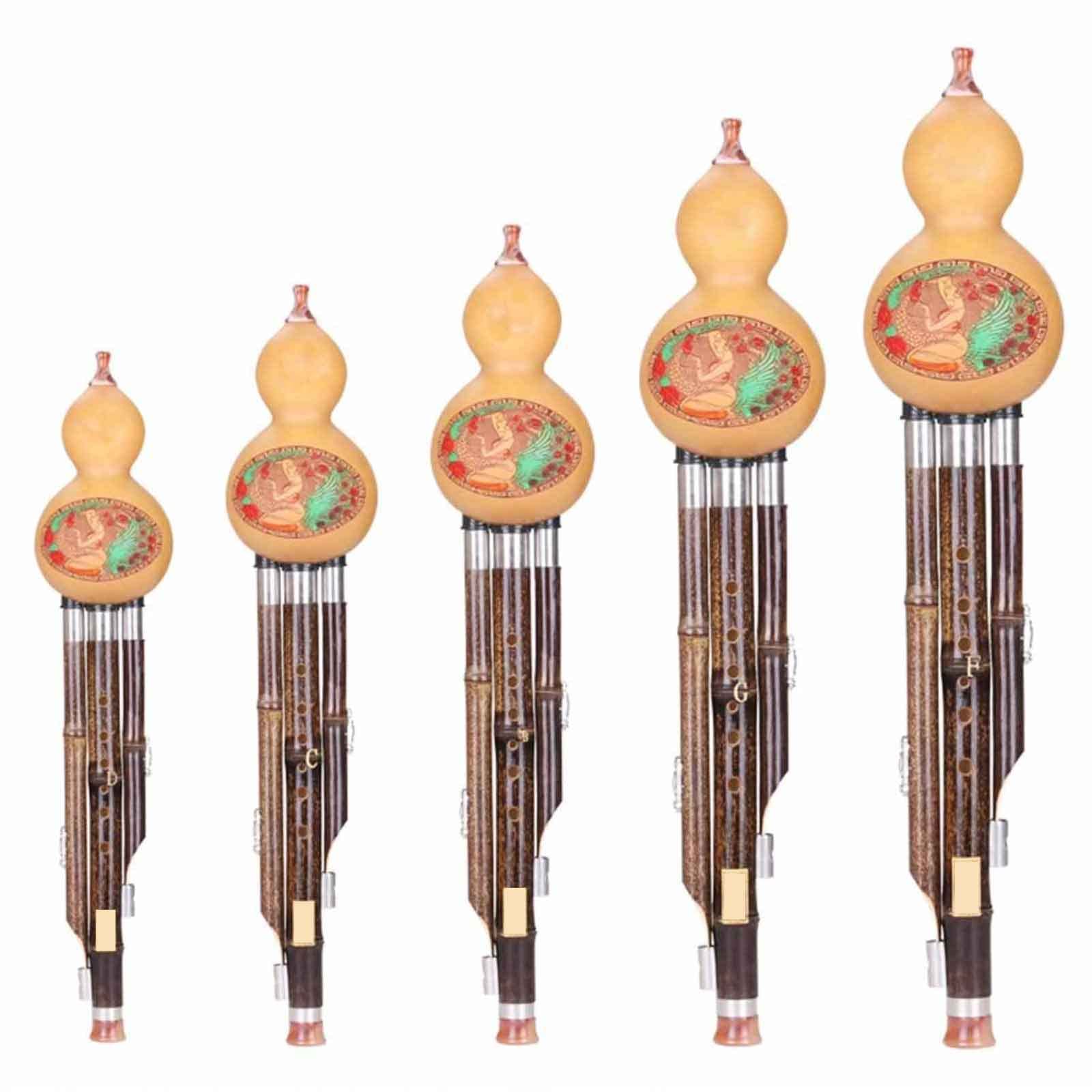 Chinese Hulusi Gourd Flute - Traditional Ethnic B Key Wind Instrument for Beginners & Kids | Perfect for Folk Music, Cultural Performances & Music Education