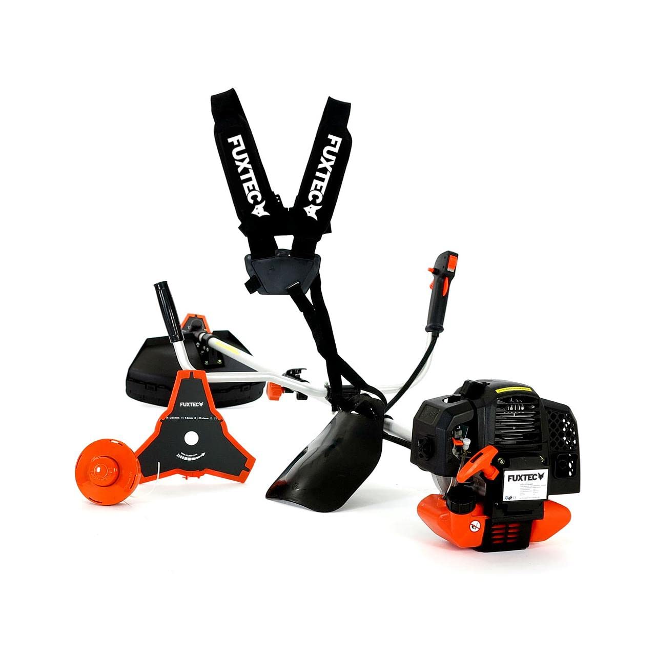 FUXTEC FX-MS152 52cc 2-in-1 Gas Grass Trimmer & Brush Cutter with 3HP 2-Stroke Engine, Professional Shoulder Strap & Easy Start System - Ideal for Lawn Care, Yard Maintenance and Professional Landscaping