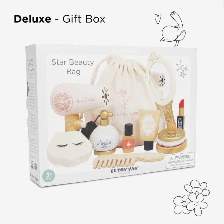 Star Beauty Makeup Bag - Waterproof & Spacious Cosmetic Organizer for Travel, Gym & Everyday Use | Perfect for Makeup Brushes, Skincare & Toiletries