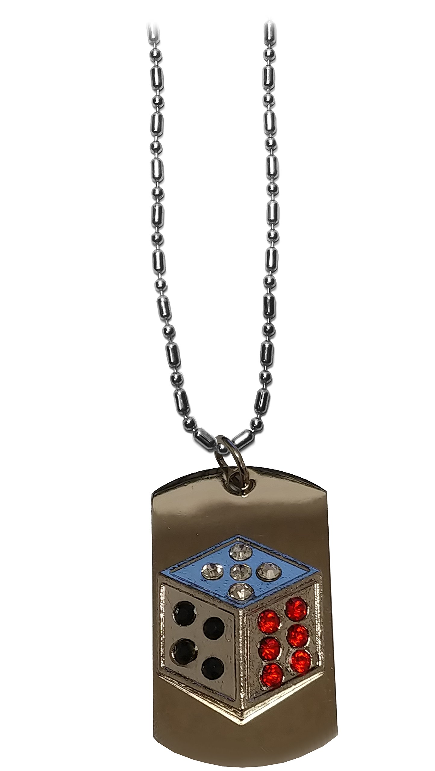 Shark DICE Sparkle Pewter Emblem Hat - Military Style Dog Tag, Luggage Tag & Keychain Necklace for Men | Perfect for Outdoor Adventures, Travel & Casual Wear
