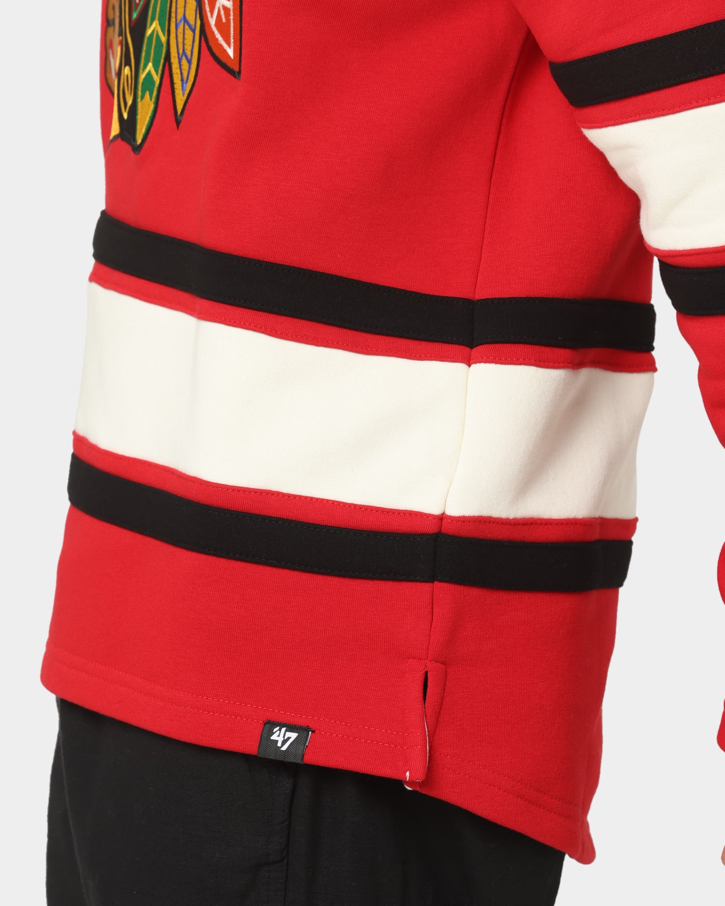 47 Brand Chicago Blackhawks Superior Lacer Hoodie - Red NHL Hockey Fan Apparel for Men & Women - Perfect for Game Day, Tailgating & Cold Weather