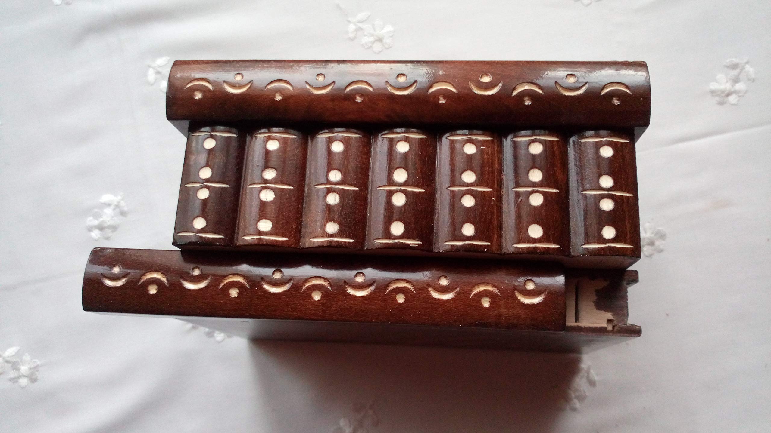 Handcrafted Wooden Magic Puzzle Box - Secret Treasure Storage & Jewelry Box - Intricate Carved Design (Brown) - Perfect for Gifts, Home Decor & Puzzle Enthusiasts