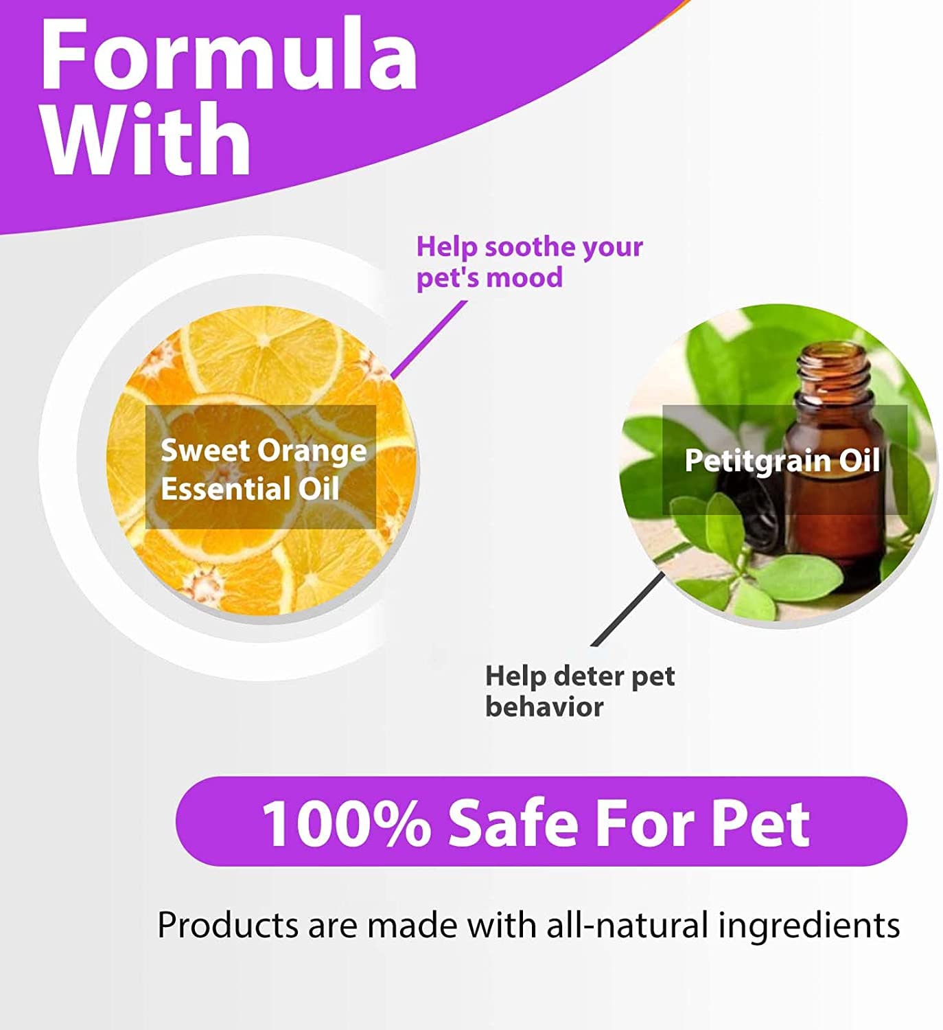 Natural Cat Deterrent Spray for Indoor Use - Effective Anti Scratching Repellent to Protect Furniture & Plants | Stops Biting & Urination | Safe for Indoor & Outdoor Cats | Perfect for Sofas, Curtains & Garden Plants