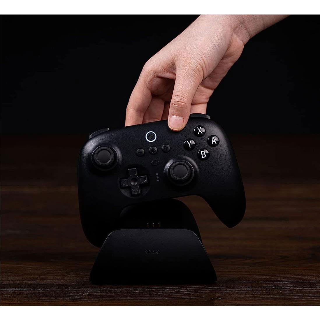 8BitDo Ultimate Wireless Bluetooth Controller with Charging Dock for Nintendo Switch, PC, Steam, Android - Ergonomic Design, Customizable Buttons, 2.4G & Bluetooth Modes (Black) - Perfect for Gaming, Streaming & Esports