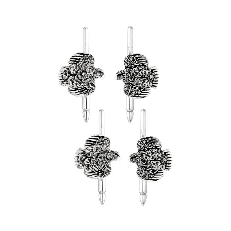 Grainger McKoy Sterling Silver Quail Stud Earrings for Women - Hypoallergenic 925 Silver Jewelry Gift for Her - Perfect for Everyday Wear, Date Nights & Special Occasions