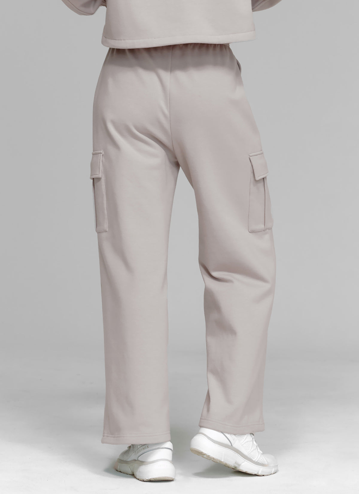 Soft Cotton Fluffy Cargo Wide Leg Pants for Women - Comfortable Loose Fit High Waist Trousers for Casual Wear, Street Style, and Travel Outfits