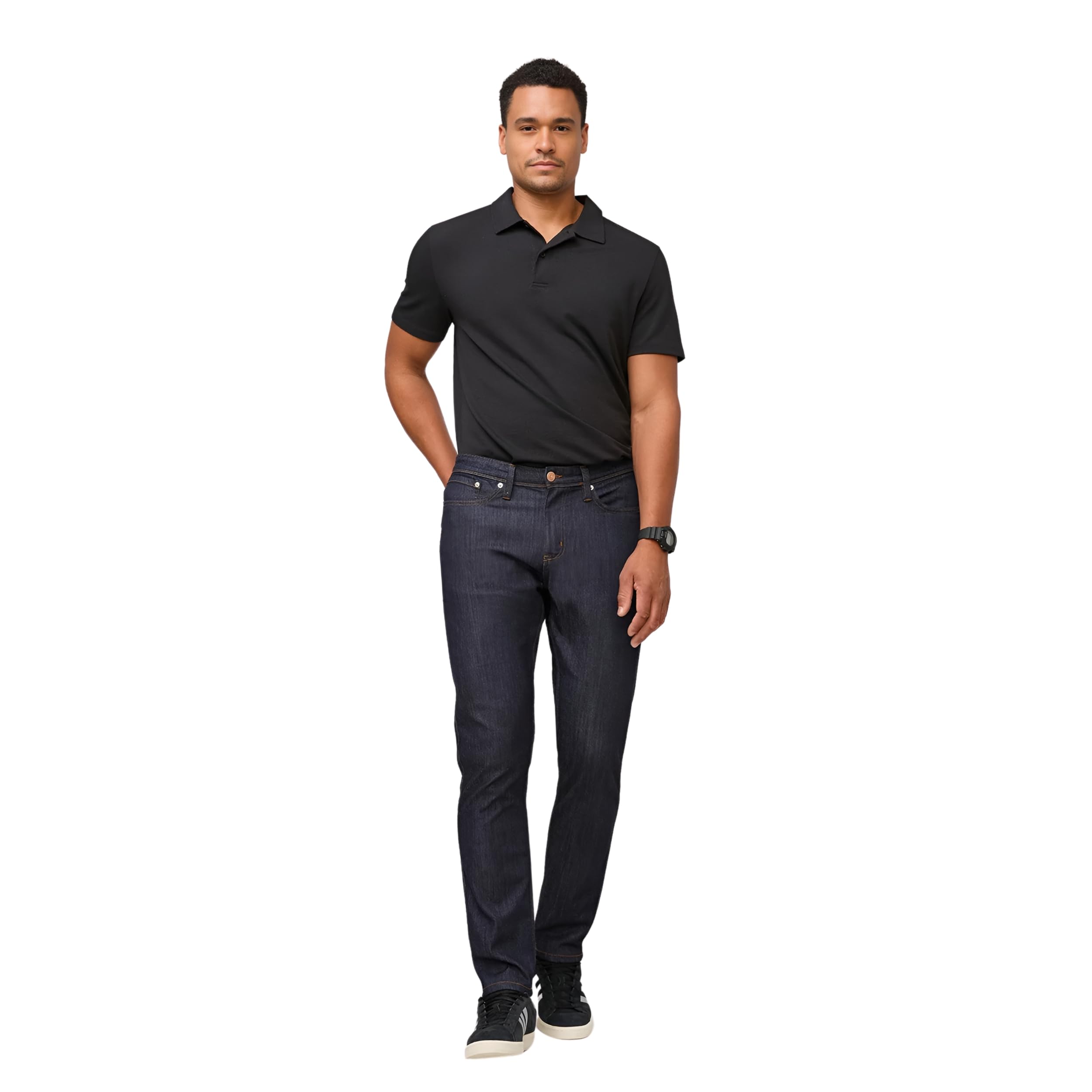 DU/ER Men's Performance Denim Relaxed Tapered Jeans - Stretch Comfort for Active Lifestyle | Perfect for Work, Travel & Outdoor Adventures