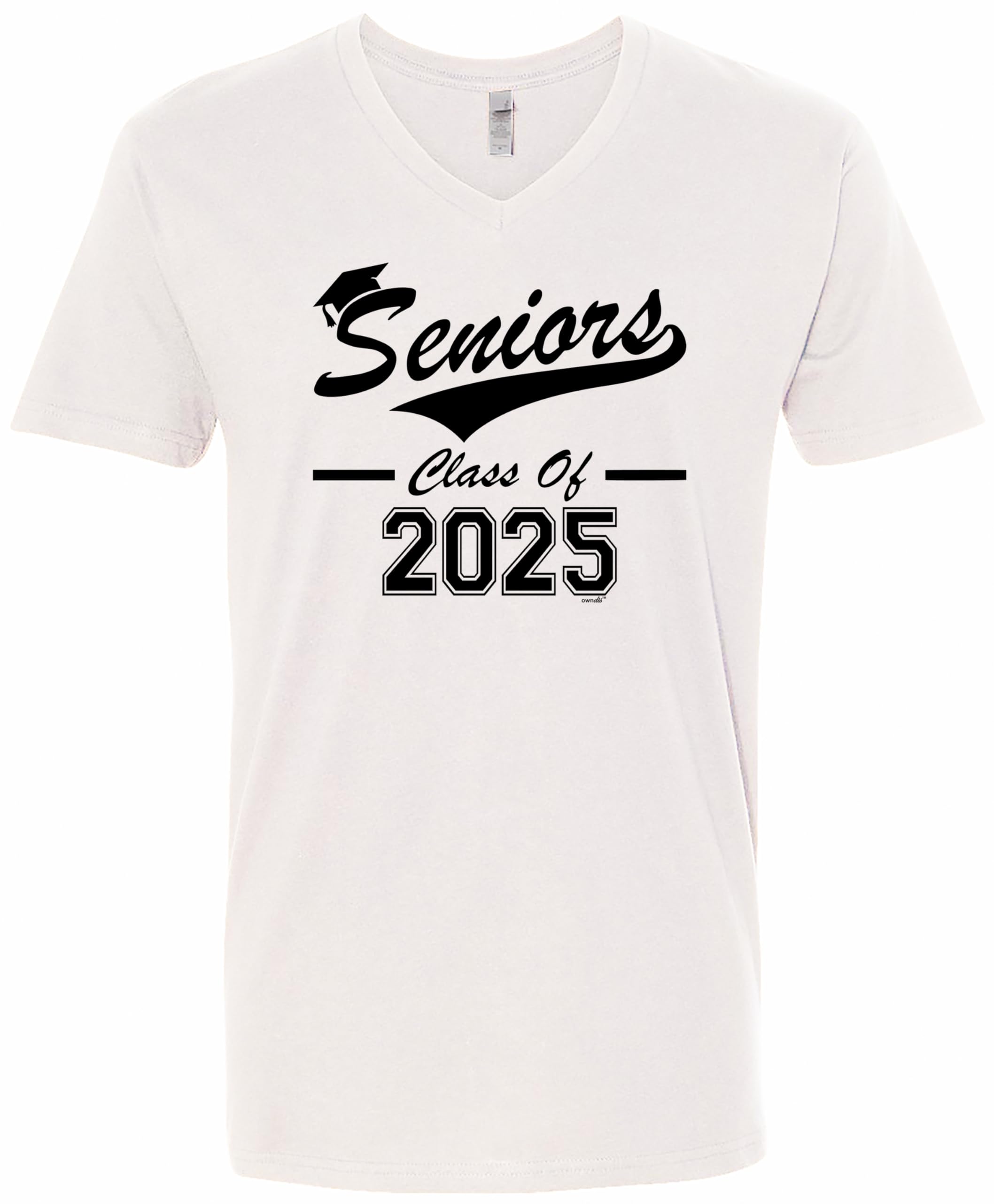 Class of 2025 Graduation T-Shirt - V-Neck Cotton Shirt with Custom Logo - Perfect Senior Gift for Graduation Ceremony & College Celebration
