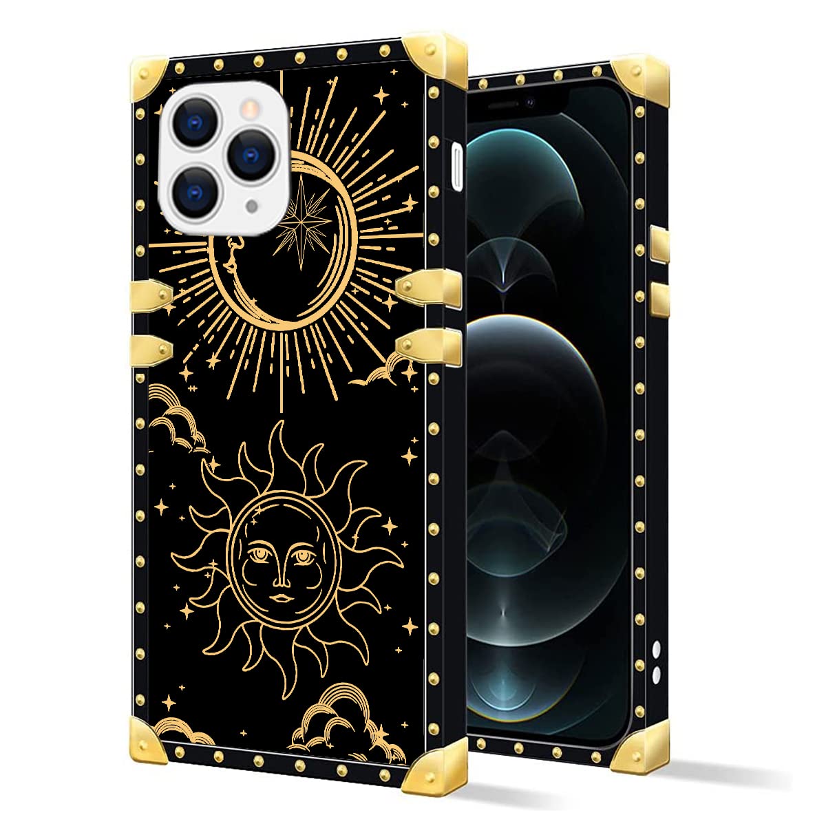 MIZEHAI iPhone 13 Pro Max Case - Sun and Moon Pattern Design, Slim Shockproof TPU Protective Cover | Retro Elegant Phone Case for Women & Men | Perfect for Daily Use, Travel, and Gift Giving