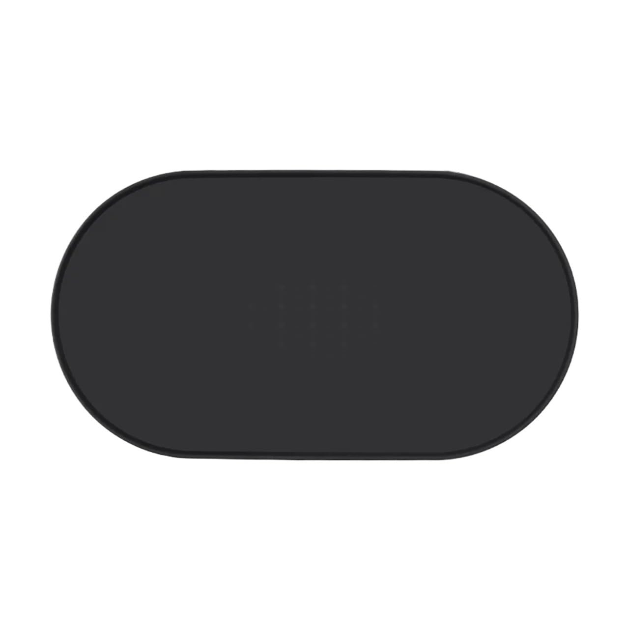 Non-Slip Silicone Pet Bowl Mat for Cats & Dogs - Waterproof Food Mat, Easy Clean Feeding Pad (Black, Size 24.8x45.5cm) - Perfect for Messy Eaters & Spill Protection Under Food Bowls