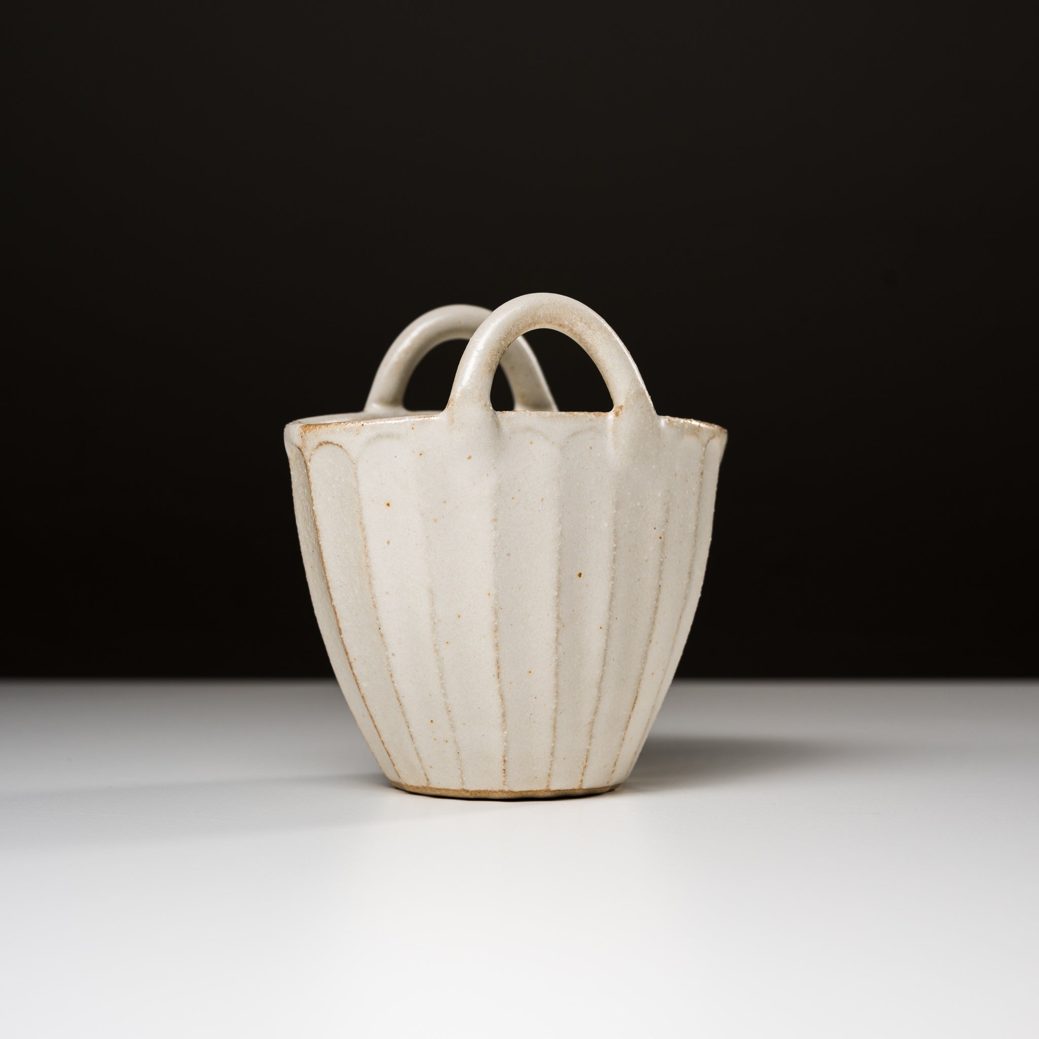 Wakasama Kiln Basket Vase - Handcrafted Japanese Ceramic Pot for Home Decor | Perfect for Floral Arrangements, Centerpieces & Zen Interior Design