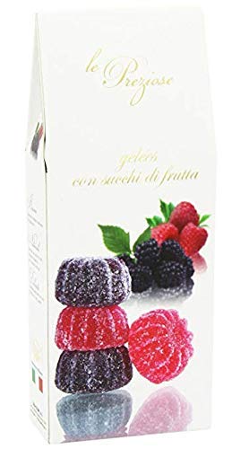 Premium Italian Fruit Jelly Sweets - Assorted 3 Flavors: Orange Lemon, Berry Raspberry & Strawberry | Gourmet Candy Gift | Made in Italy | Perfect for Parties, Gifts & Dessert Toppings
