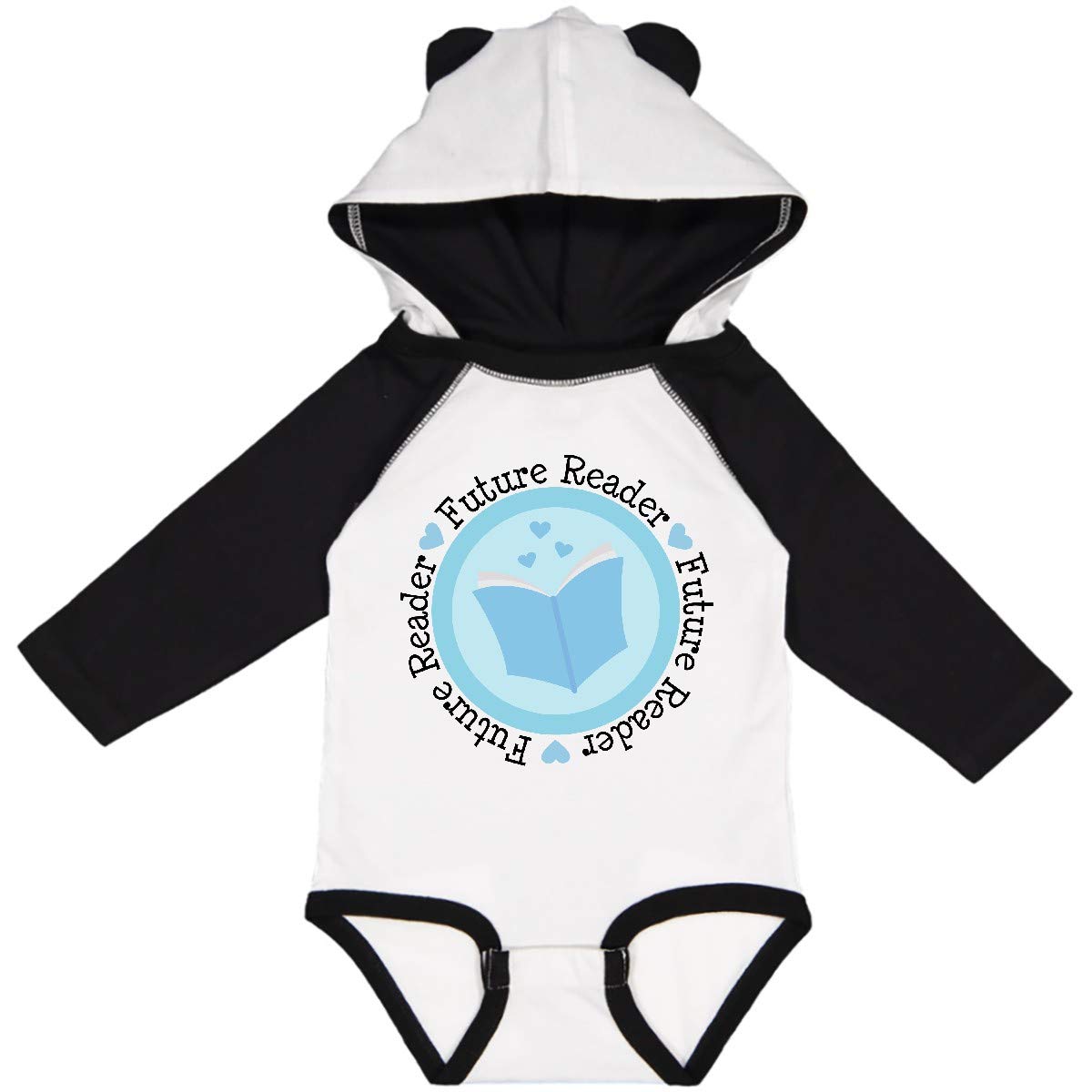 Inktastic Reading Future Reader Books Long Sleeve Baby Bodysuit - Soft Cotton Creeper for Infants & Toddlers - Perfect for Storytime, Learning & Playtime