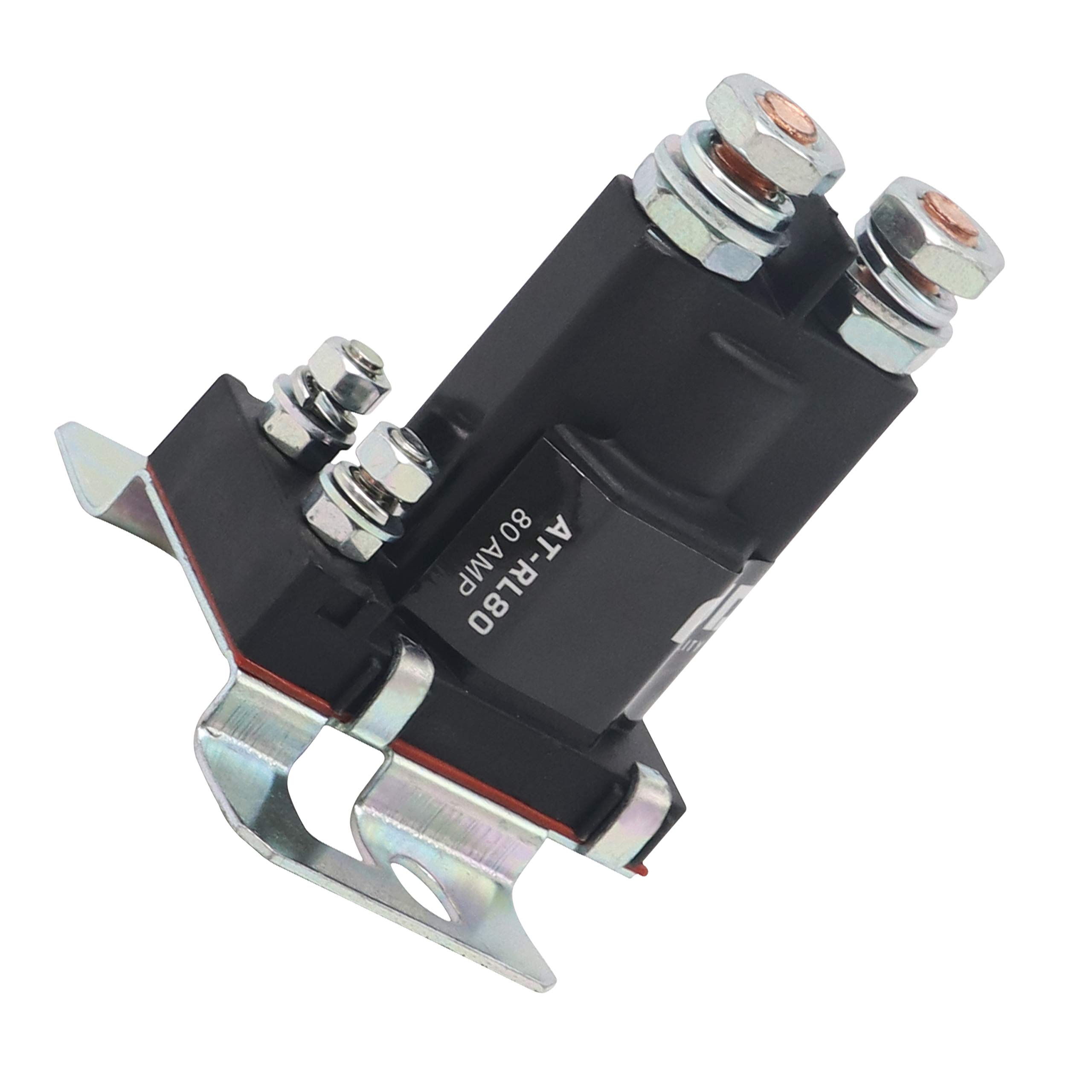 Audiotek 80-Amp 12V Continuous Duty Solenoid Relay - Heavy Duty Battery Isolator & SPST Starter Relay (4 Pin) - Perfect for Car, Boat, RV, Motorcycle & Off-Road Vehicles - Reliable Power Management Solution for Automotive & Marine Applications (1 Pack)