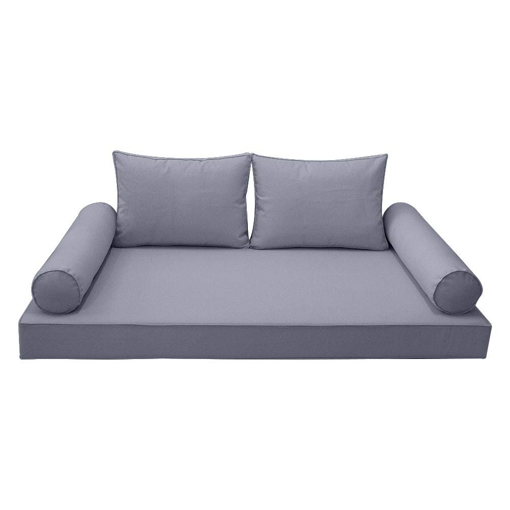 **Prolinemax Style1 5-Piece Outdoor Daybed Cushion Set - Full Size Mattress, Bolster & Pillows (AD001) - Perfect for Patio, Poolside & Garden Lounging**