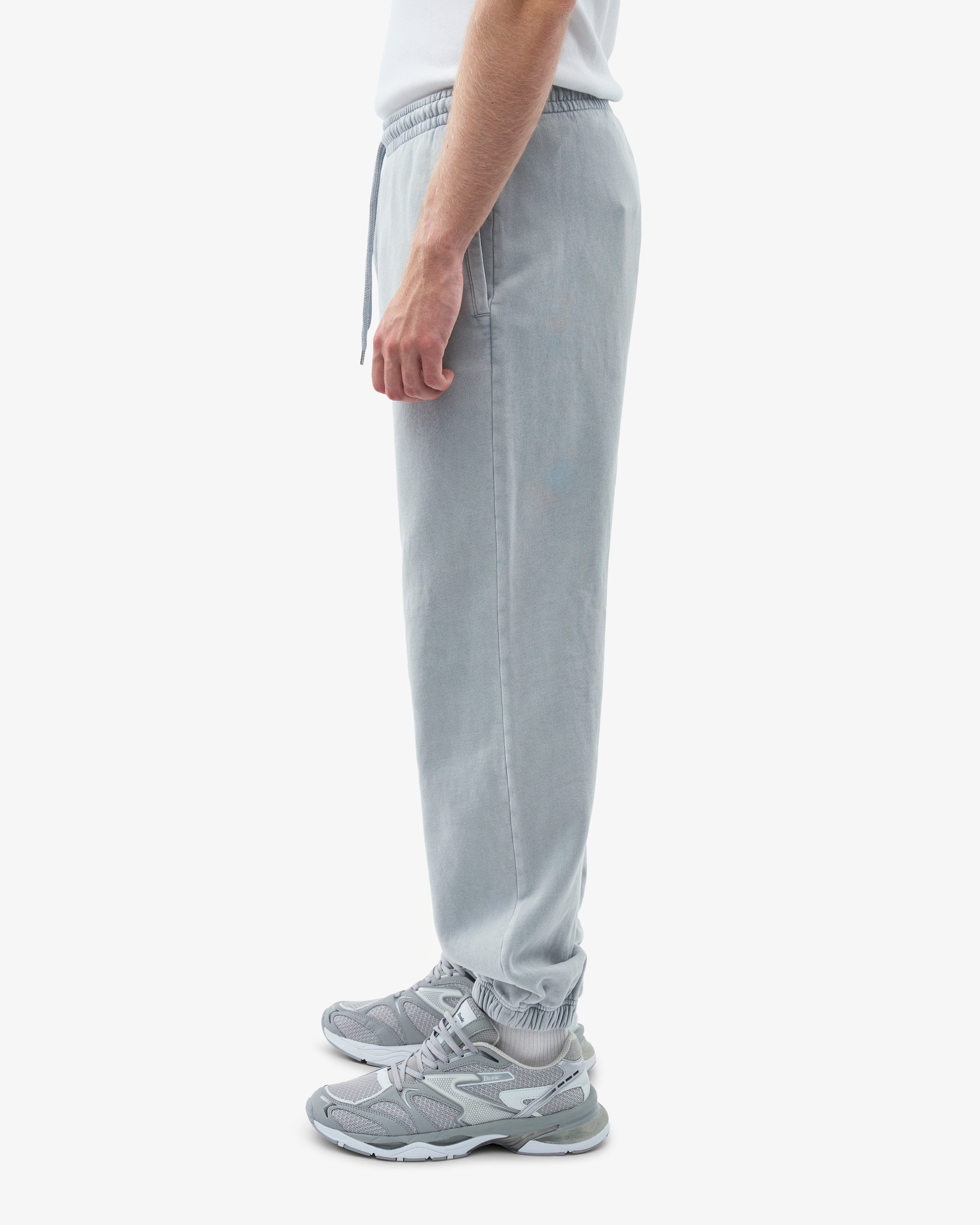 Organic Relaxed Sweatpants for Women - Soft Comfortable Lounge Pants in Faded Grey - Perfect for Yoga, Running & Home Relaxation