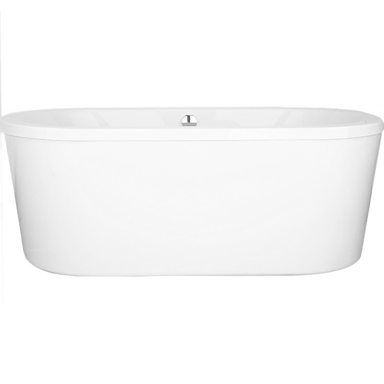 Estee Designer Freestanding Acrylic Air Tub - White Oval Bathtub 66x32x24 Inch for Luxury Bathroom & Spa Relaxation