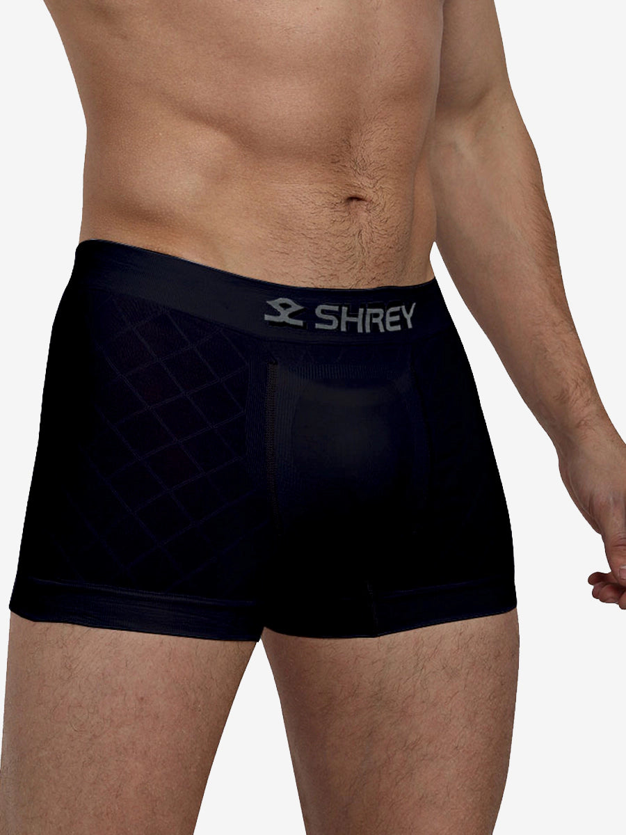 Shrey Athletic Supporters Trunks for Men - Comfortable Navy Blue Underwear for Sports & Workout - Ideal for Running, Gym & Active Lifestyle