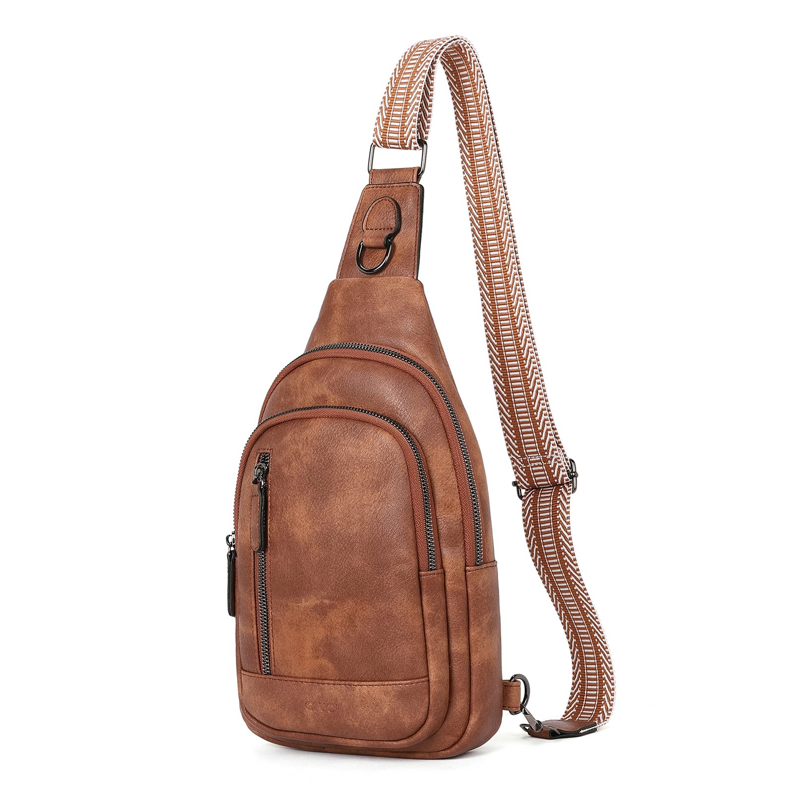 Stylish CLUCI Leather Crossbody Bags for Women - Fashionable Sling Backpack Purse for Travel, Work & Daily Use | Durable & Lightweight Shoulder Bag