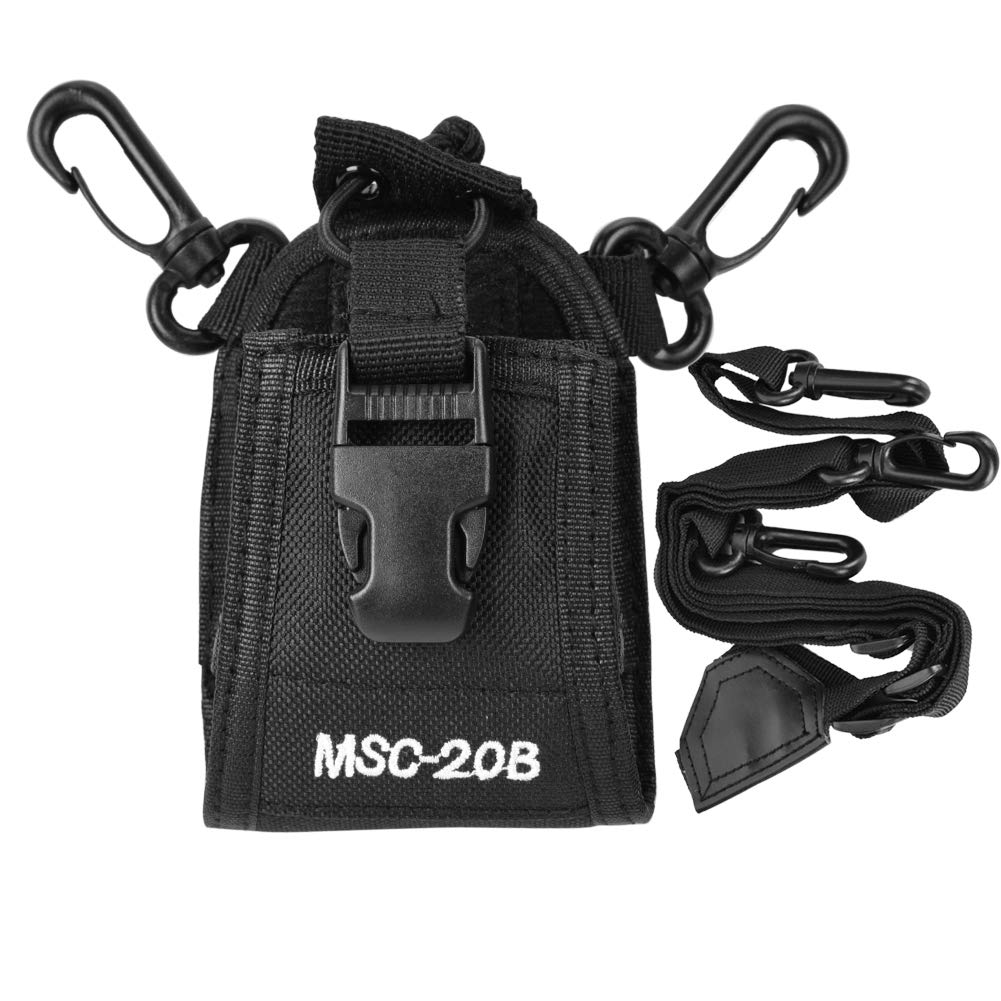 Portable Nylon Walkie Talkie Shoulder Strap Bag - Police Radio Holder for Construction Sites & Workshops | Durable Belt Clip Pouch for Two-Way Radios - Ideal for Security Guards, Event Staff & Outdoor Activities