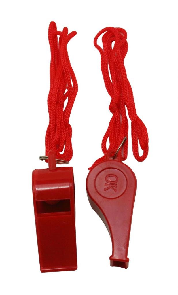 15-Pack Red Plastic Whistle with Lanyard - Loud Safety Whistle for Sports, Coaching, Emergency & Outdoor Activities
