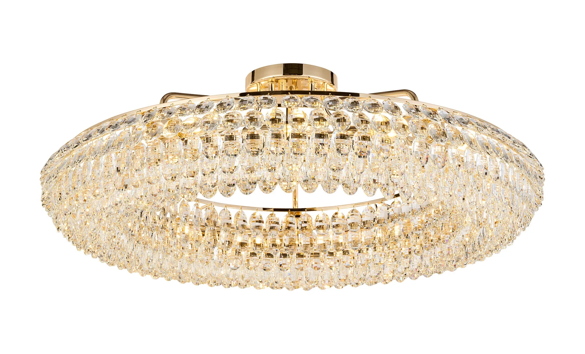 Consten Semi Flush Ring Ceiling Light Fixture with E14 Socket - Perfect for Bedroom, Hallway & Small Space Lighting
