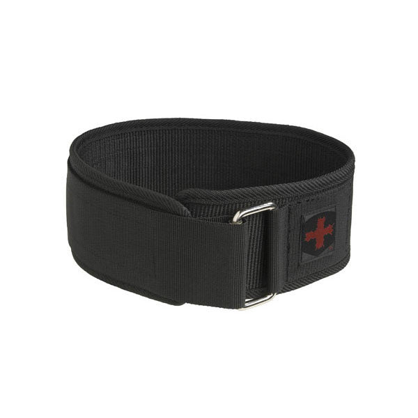 Harbinger 4 Nylon Weightlifting Belt - Premium Black Gym Belt for Powerlifting, CrossFit & Strength Training - Perfect for Deadlifts, Squats & Heavy Lifting Workouts