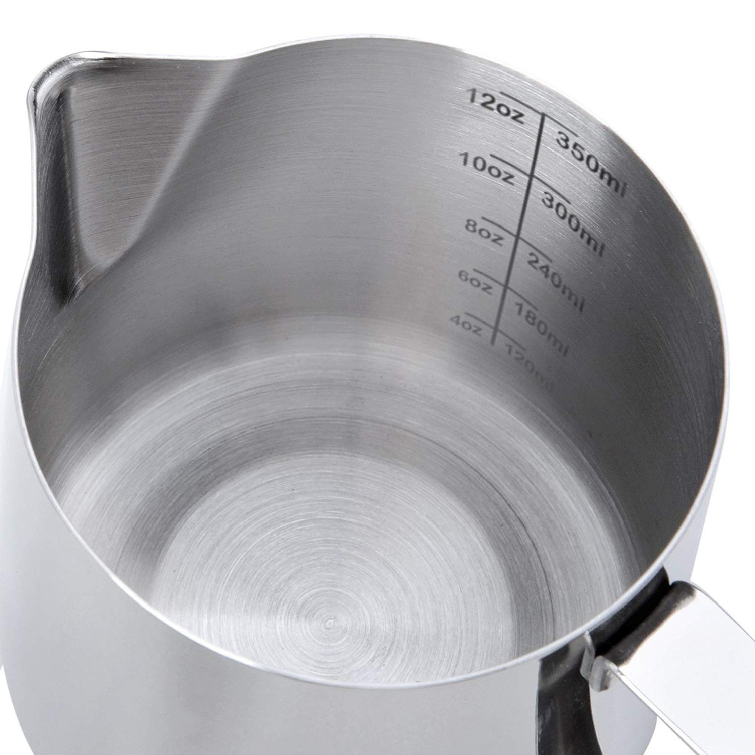 HOFASON 12oz (350ml) Stainless Steel Milk Frothing Pitcher - Professional Cappuccino & Latte Art Pouring Jug, Espresso Creamer Cup for Baristas & Coffee Lovers - Perfect for Home & Café Use