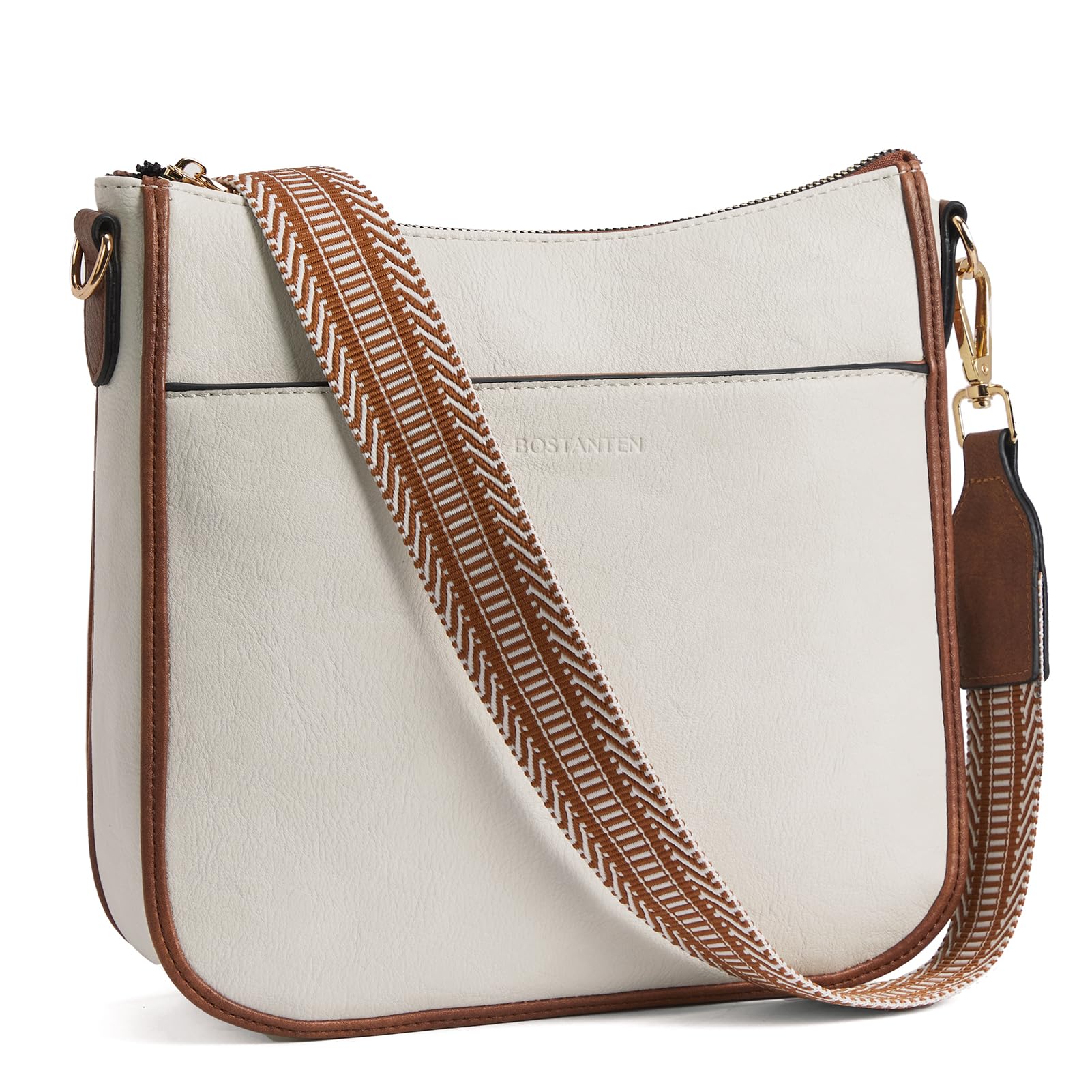 BOSTANTEN Women's Vegan Leather Crossbody Bag - Stylish Hobo Purse with Wide Adjustable Shoulder Strap & Wallet Set | Perfect for Work, Travel & Everyday Use