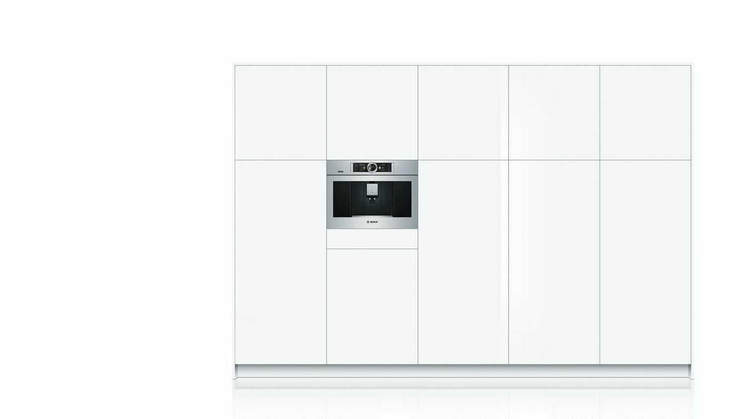 Bosch BCM8450UC 800 Series Built-In Coffee Machine with Home Connect - Smart WiFi Enabled Espresso Maker for Modern Kitchens & Office Break Rooms