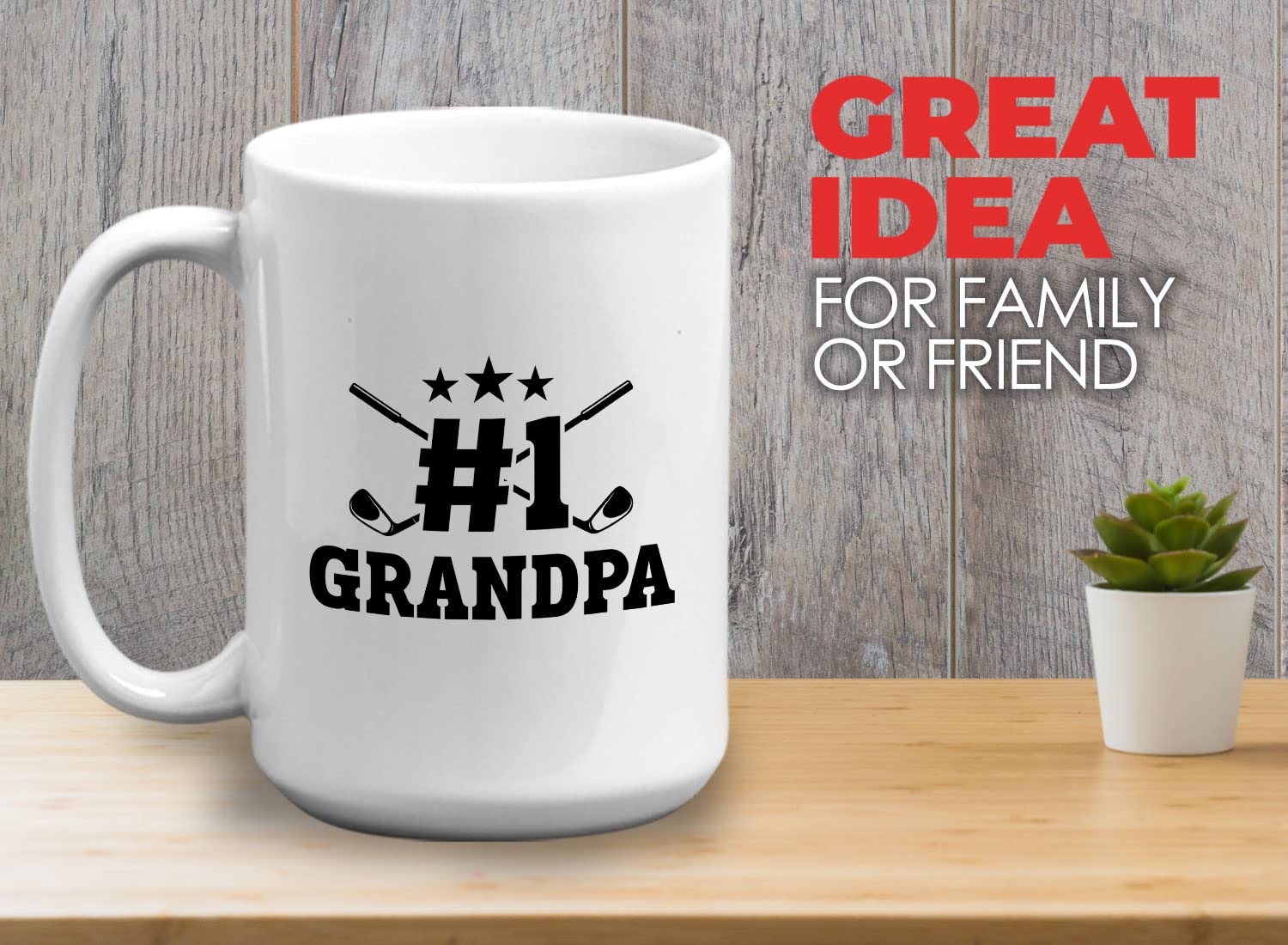 Bubble Hugs 15oz White Golf Coffee Mug - Perfect Gift for Golf Lovers, Dad, Grandpa & Coaches - Ideal for Golf Course, Office & Home Use