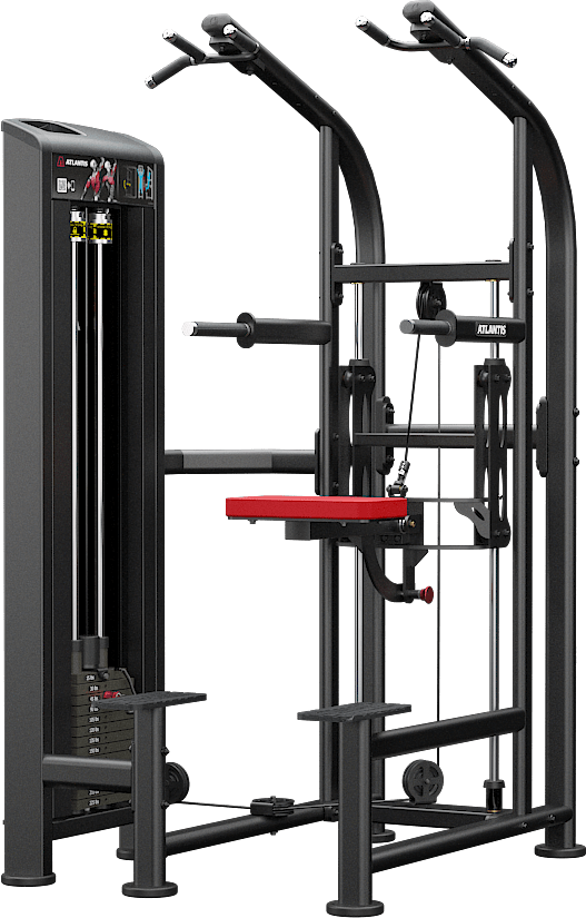 ATLANTIS Assisted Chin Up and Dip Station - Home Gym Equipment for Strength Training & Upper Body Workouts