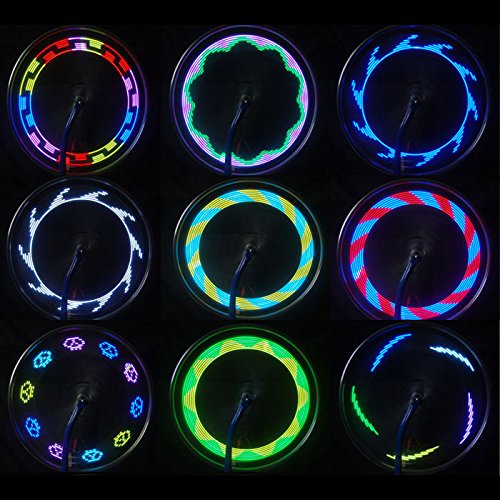 Glumes LED Bike Wheel Lights - Waterproof Bicycle Light Strip with 30 Color Changing Patterns, Safety Cycling Light for Night Riding, Cool Motorcycle Accessories - Perfect for Commuting, Night Cycling & Outdoor Adventures
