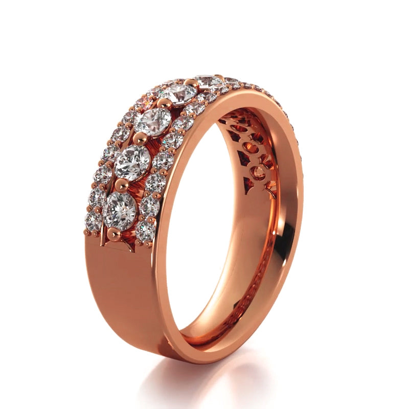 1.03 Carat Round Diamond Wedding Band for Women - Elegant & Timeless Engagement Ring, Perfect for Bridal Jewelry, Anniversaries & Special Occasions