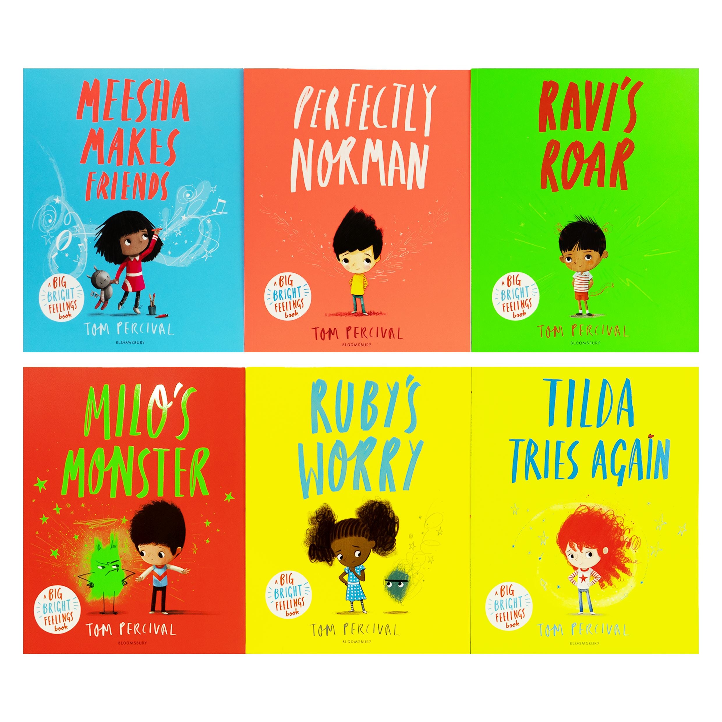 Tom Percival's Big Bright Feelings 6-Book Collection Set for Kids Ages 3-7 | Emotional Learning & Social Skills Development | Perfect for Bedtime Stories & Classroom Reading