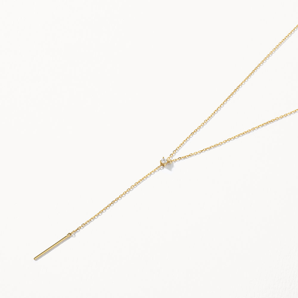 10k Gold Diamond Lariat Y Necklace for Women - Elegant Layered Pendant Necklace for Party, Wedding & Everyday Wear