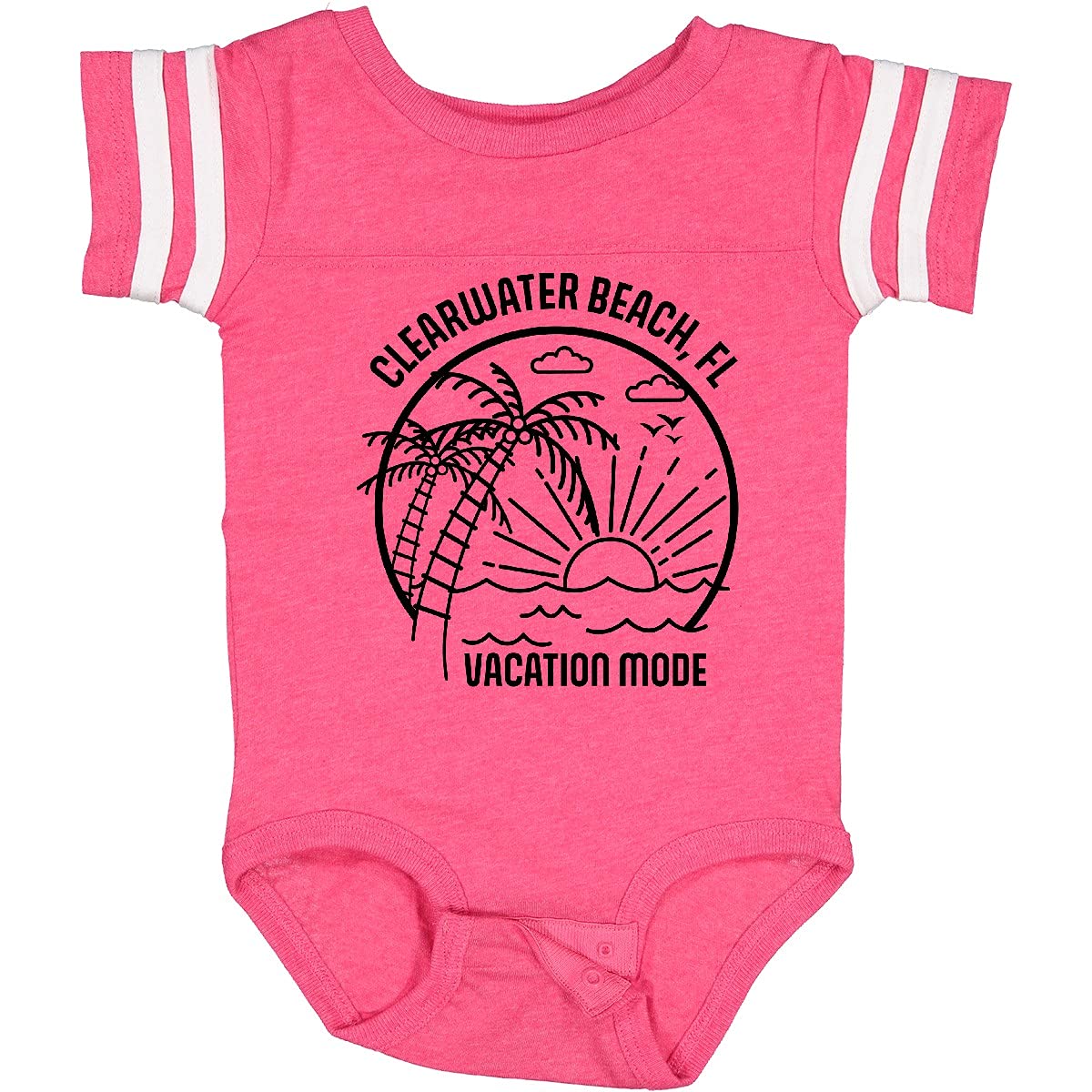 Inktastic Summer Vacation Mode Clearwater Beach Florida Baby Bodysuit - Soft Cotton Onesie for Infants & Toddlers - Perfect for Beach Trips, Family Vacations & Holiday Photos