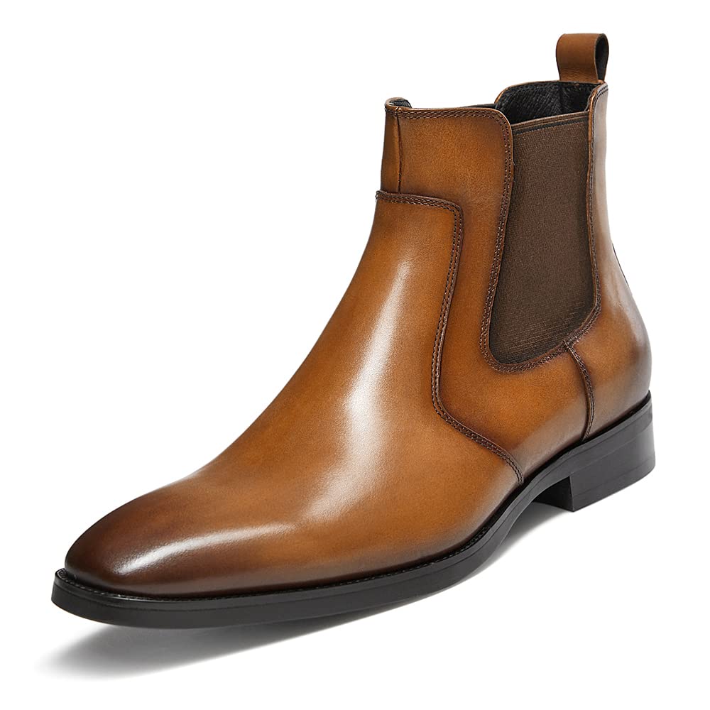 Premium Men's Leather Chelsea Dress Boots - Stylish & Comfortable Formal Boots for Business, Office & Special Occasions