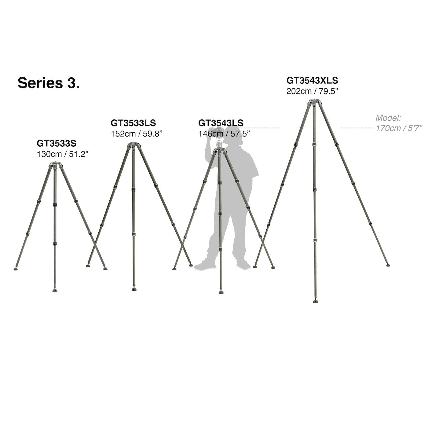 Gitzo GT3543XLS Systematic Tripod - Professional Carbon Fiber Camera Tripod with 4-Section Legs for DSLR & Mirrorless Cameras - Perfect for Landscape, Wildlife & Studio Photography