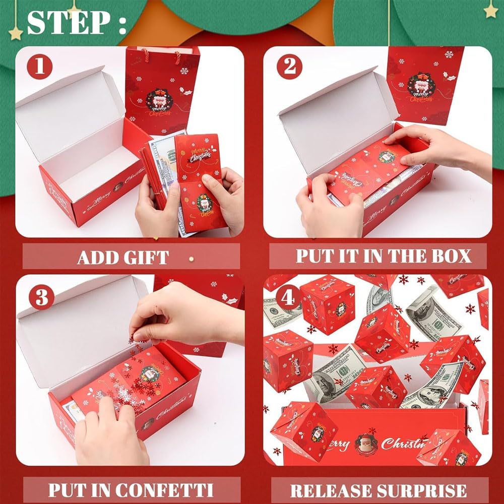 Bombmiss Explosion Gift Box - Fun Surprise Money Pop-Up Box for Halloween, Birthdays & Special Occasions | Creative DIY Gift Idea for Friends & Family