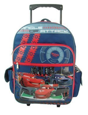 Disney Pixar Cars Rolling Backpack and Lunch Box Set for Kids - Durable School Backpack with Wheels, Insulated Lunch Bag - Perfect for School, Travel, and Day Trips