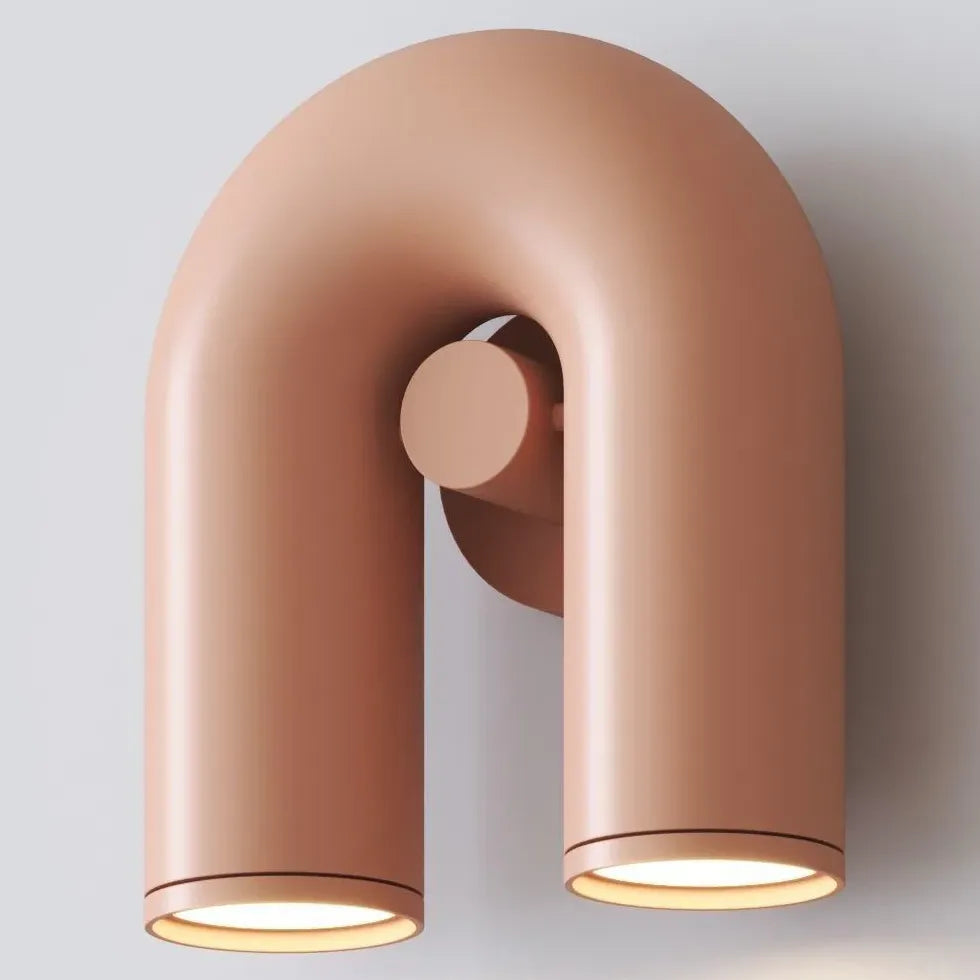 Modern U-Shaped Tube Wall Lamp - Sleek LED Lighting Fixture for Bedroom, Living Room & Hallway - Energy Efficient Home Decor Light