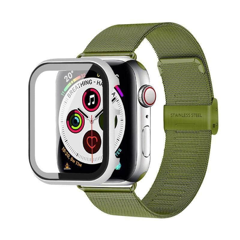 Premium Stainless Steel Band for Apple Watch Series 6/5/4/3/SE - 44mm 42mm 40mm 38mm Sizes - Durable Metal Bracelet Replacement Strap - Perfect for Workouts, Office Wear & Everyday Use