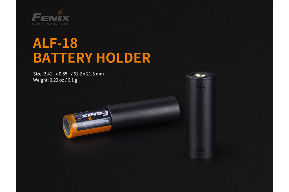 Fenix ALF-18 Battery Adapter - Compatible with Fenix Flashlights | High-Quality Power Solution for Outdoor, Camping & Emergency Use