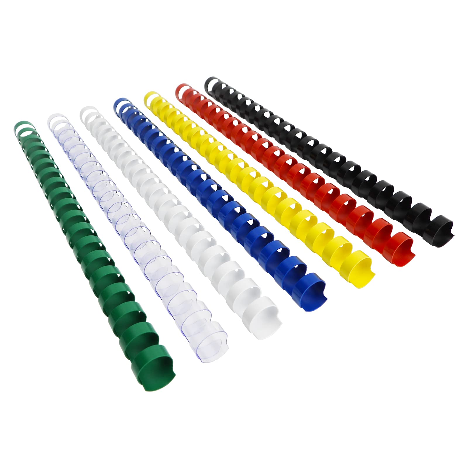 Rayson CR1910M-100 3/8 Inch 19-Ring Plastic Binding Combs - 55 Sheet Capacity, Colorful Comb Binding Spines for Letter Size Paper (Box of 100) - Perfect for Office Documents, School Reports & Presentation Materials