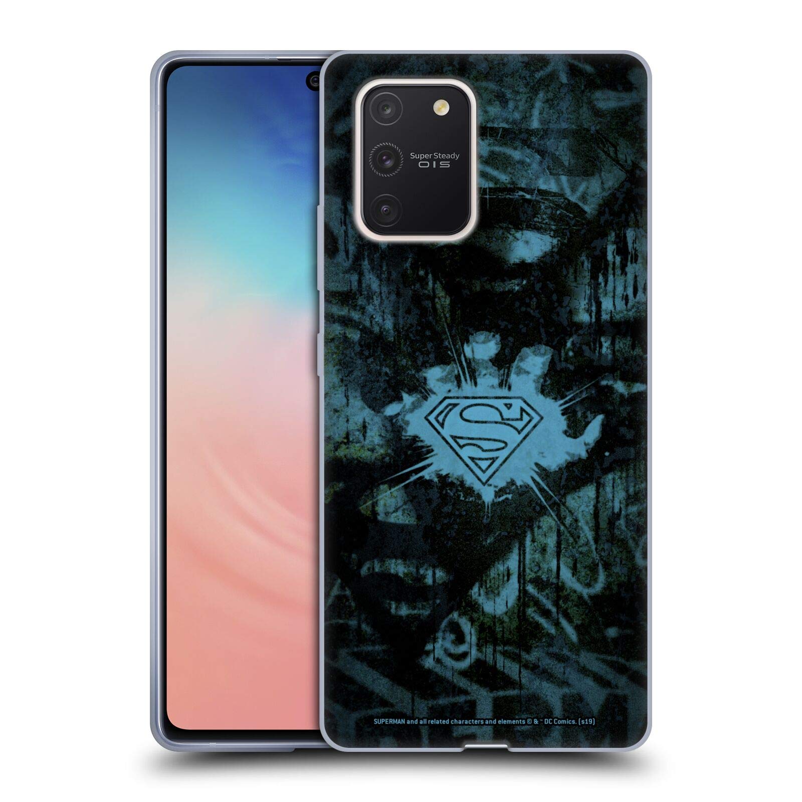 Head Case Designs Officially Licensed Superman DC Comics Vintage Graffiti Fashion Soft Gel Case for Samsung Galaxy S10 Lite - Perfect for Daily Use, Travel & Superhero Fans