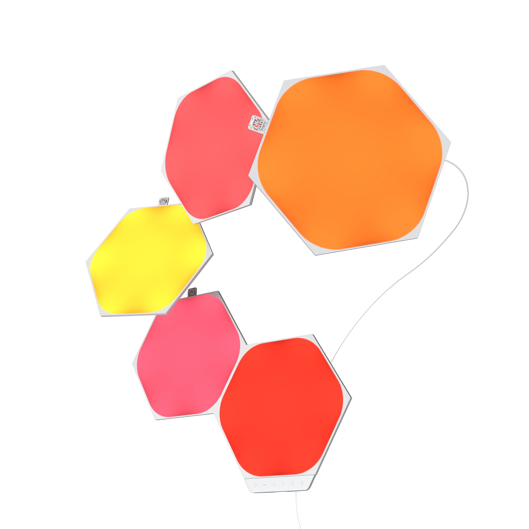 Nanoleaf Shapes Hexagons Starter Kit (5 Panels) - Smart LED Hexagon Light Panels for Home Decor & Gaming Room Setup