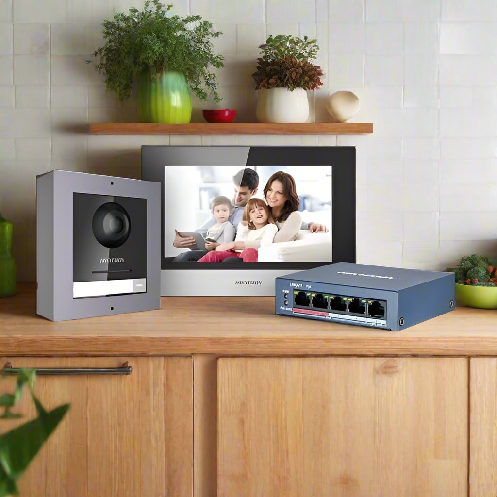 Hikvision DS-KIS602 2nd Generation IP Video Intercom System Kit - Secure Home & Office Communication for Apartments, Villas, and Gated Communities