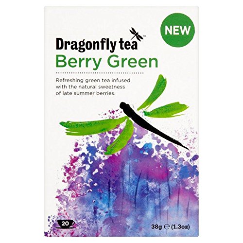 Organic Dragonfly Berry Green Tea Bags - 20 Count | Antioxidant-Rich Herbal Tea for Relaxation & Wellness | Perfect for Morning Boost or Afternoon Refreshment